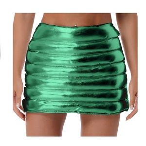 Green Puffer Skirt